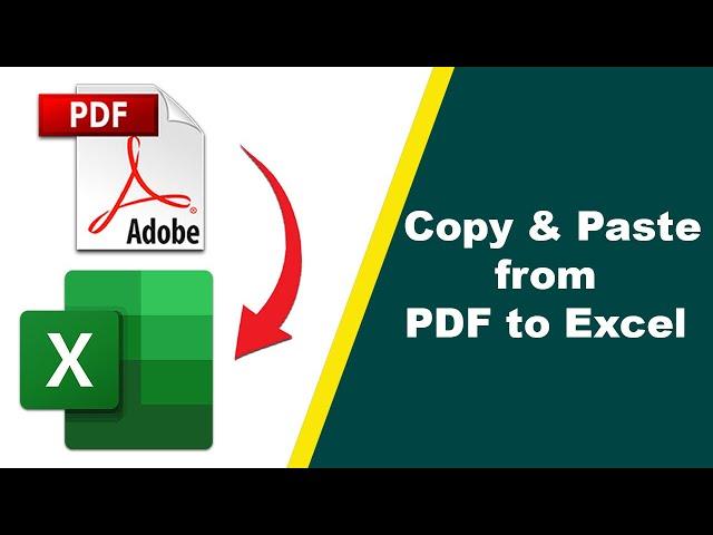 How to copy and paste from a pdf to excel using Adobe Acrobat Pro DC