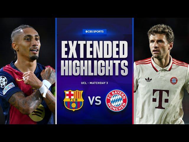 Barcelona vs. Bayern: Extended Highlights | UCL League Phase MD 3 | CBS Sports Golazo