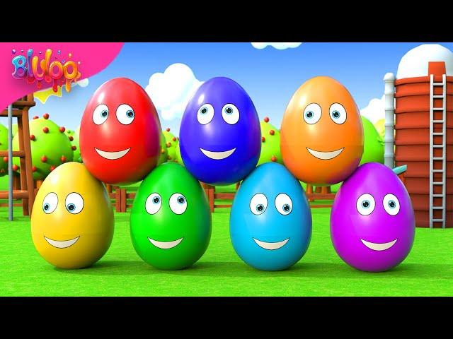 Colorful Eggs | Learning Colors Song | BluLoo Nursery Rhymes & Kids Songs