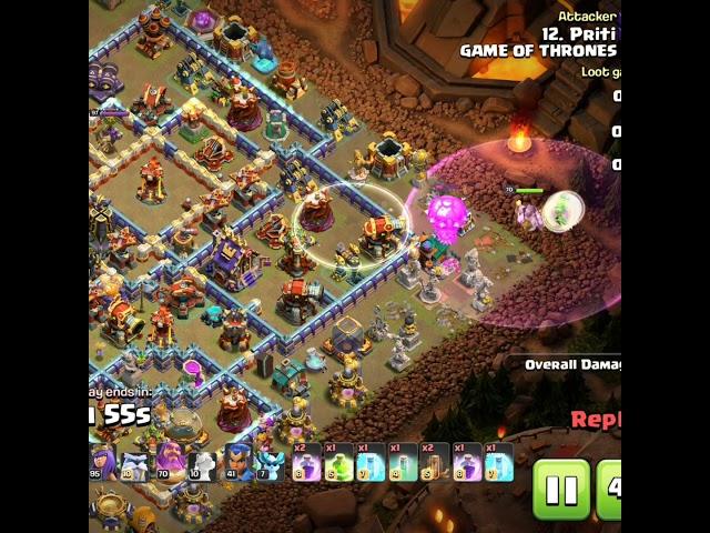 Grand Warden Fireball Th17 Attack Strategy(Clash of clans)