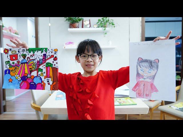 Painting with sister in the sunday  AnAn ToysReview TV 