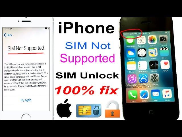 how to unlock any network SIM Not Supported iPhone 100% FIX 2021 [4K]  Done!!