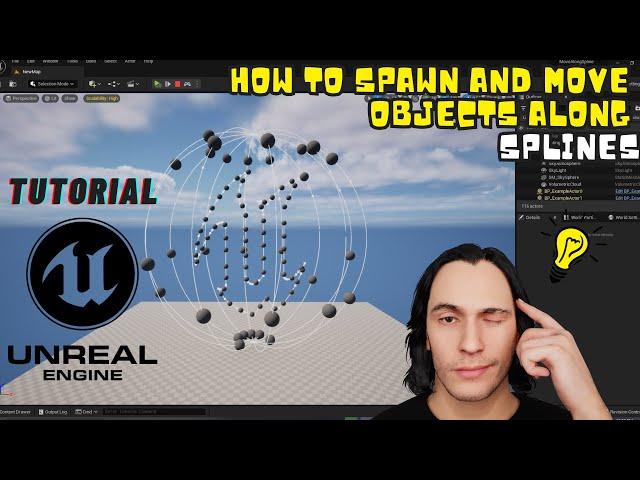 How to move objects along Spline - Unreal Engine 5 tutorial