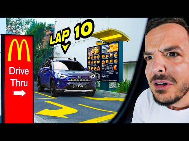 How Many Laps of McDonalds can we do?.. IN AN UBER...