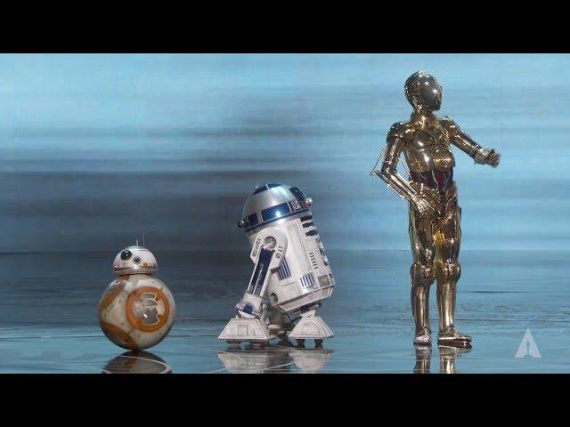 Star Wars droids at the Oscars