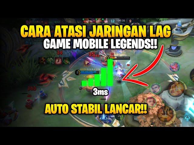 WOW!! CARA MENGATASI LAG PING JARINGAN MOBILE LEGEND TERBARU 2024 ANTI RIBET CUY 100% WORK