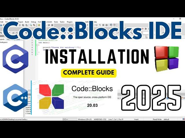 How to install CodeBlocks IDE on Windows 11 [2025] | MinGW GCC Compiler | C & C++ Program