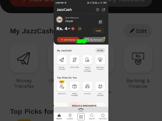 How to check jazz Cash history transection