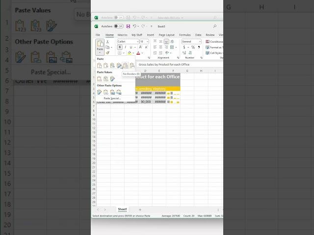 Stop the Frustration: Paste Data with Column Widths in Excel #shorts