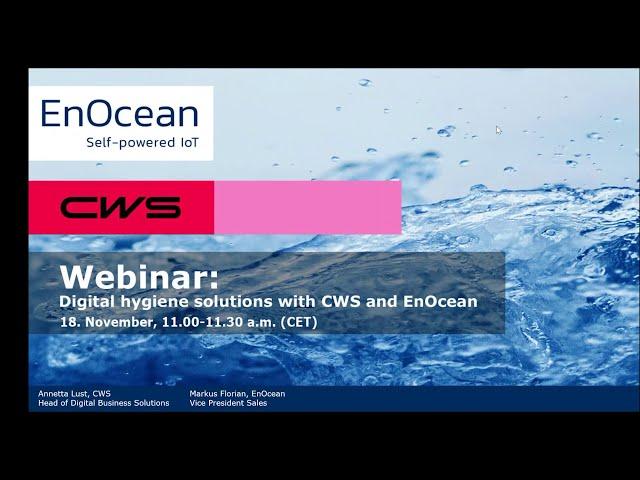 Digital hygiene solutions with CWS and EnOcean