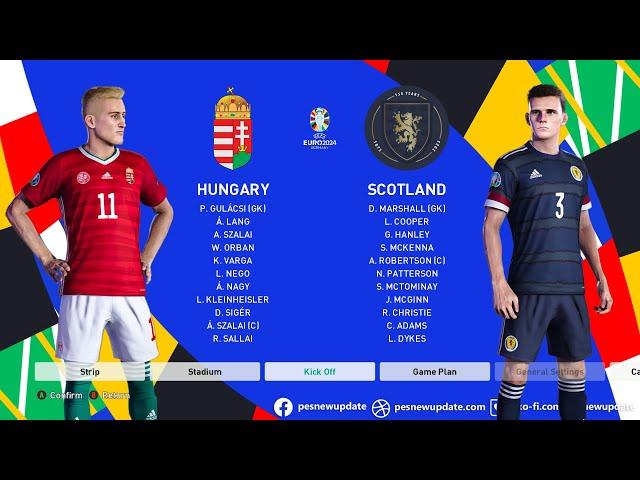 eFootball PES 2021 - Hungary vs Scotland UEFA EURO 2024 GAMEPLAY PC 2024