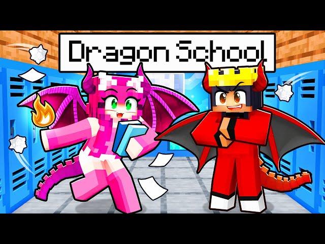 Going To DRAGON SCHOOL In Minecraft!