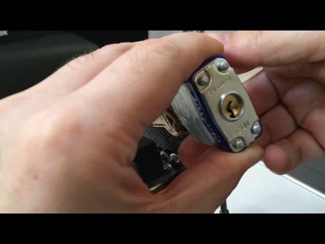 (004) Single pin picking a new Master Lock 3  - challenging key bitting