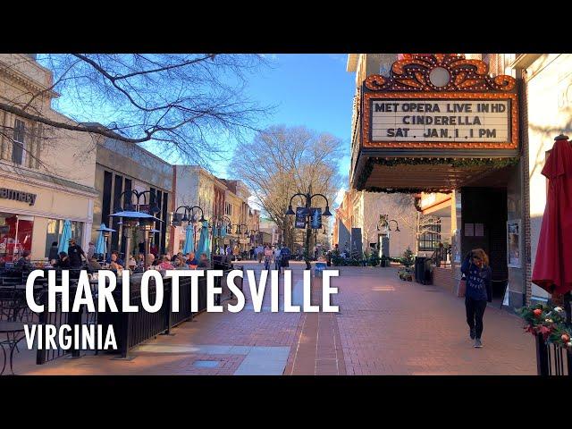 Charlottesville Virginia - Downtown Walking Tour【4K】