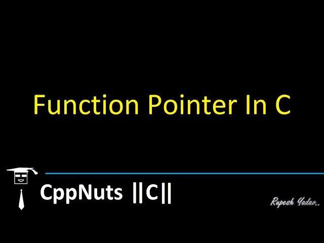 Function Pointers In C