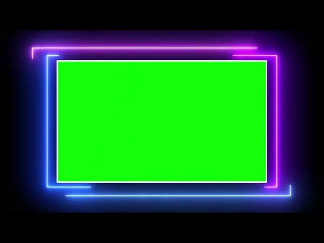 Neon Frame Animation    green screen effects   chroma key   animations   Effects   Video HD 1080 �