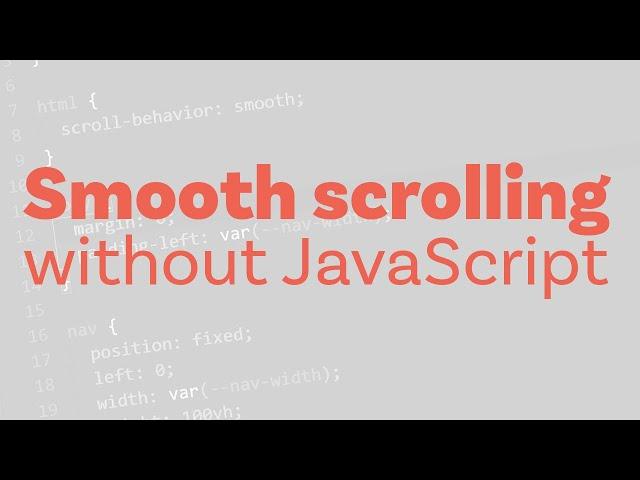 Smooth scrolling with one line of CSS