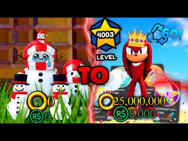 Noob to PRO Starting with all gamepasses! 25m+ Rings, 60+ Rebirths! [ROBLOX SONIC SPEED SIMULATOR]