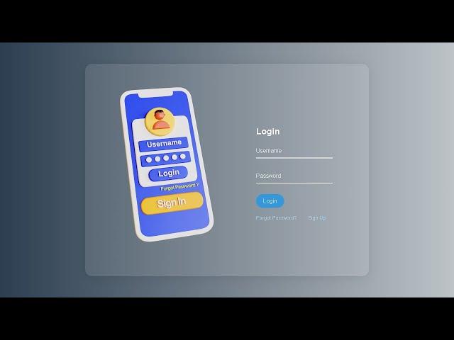 Login Form Page using HTML and CSS | lofi coding | Webwiz