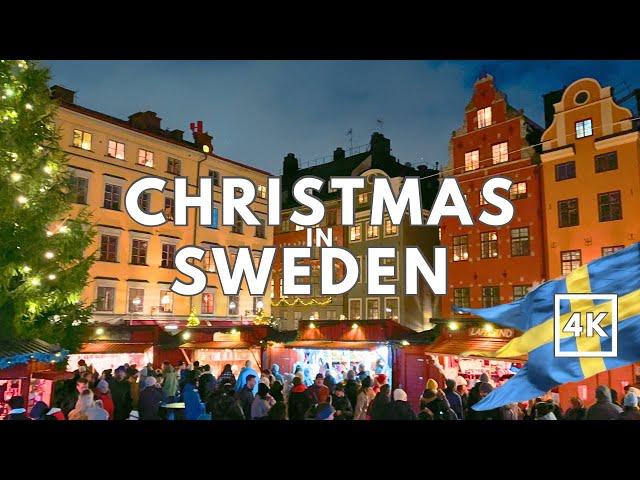 Gamla Stan Christmas Market, Stockholm, Sweden 4K