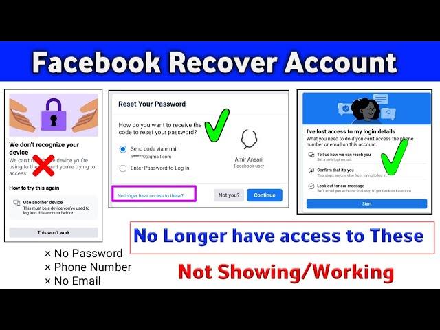 Facebook No Longer Have Access To These Not Showing In Chrome ||Facebook Account Recover Kaise Kare