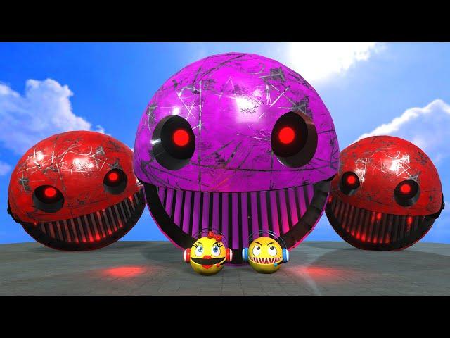 ROBOT PACMAN VS MONSTER PACMAN VS CARTOON CAT VS ROBOT PACMAN AYOTA TE