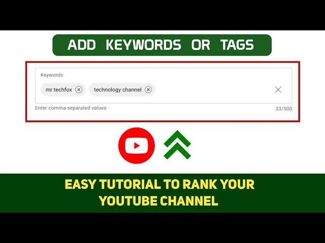 How to  add  keywords tags of a Youtube channel - SEO Tips - Full Tutorial