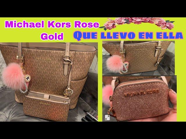 Michael Kors Tote en Rose Gold  Que llevo en mi bolsa y RESEÑA