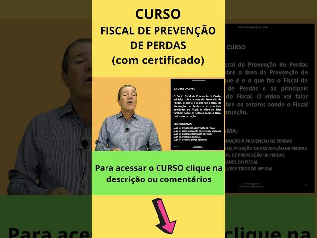 Curso Fiscal de Prevenção de Perdas com certificado  #shorts