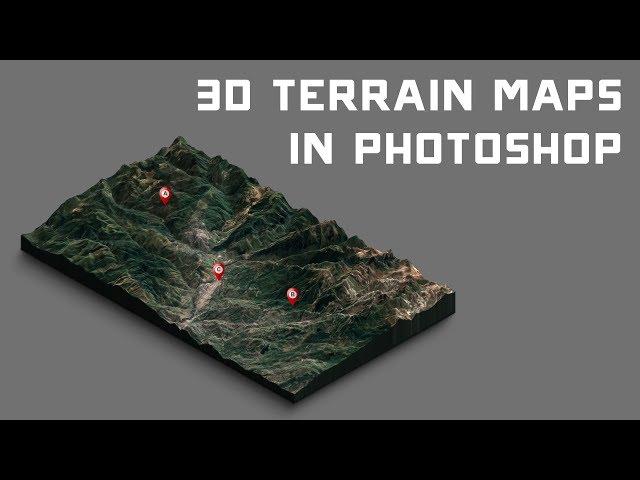 How to Create 3D Maps from Google Maps in Photoshop w/ 3D Map Generator Terrain Tool