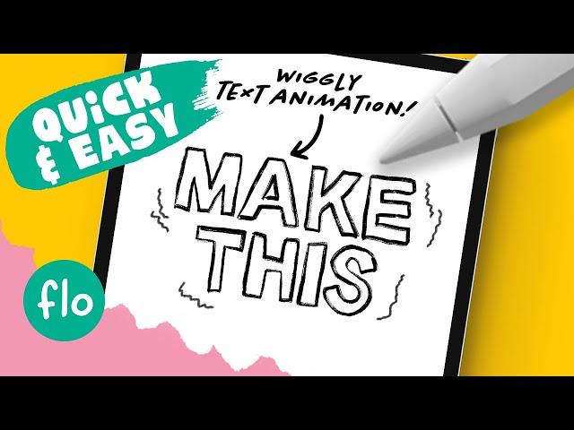 Easy Wiggly Text Animation in PROCREATE #Shorts - Quick Procreate Tutorial