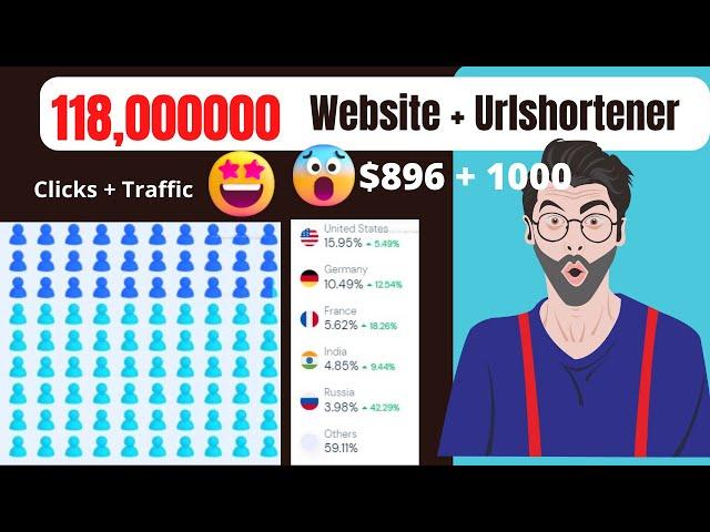 118 Million Real Views || Website + Url Shortener || Clicks And Traffic