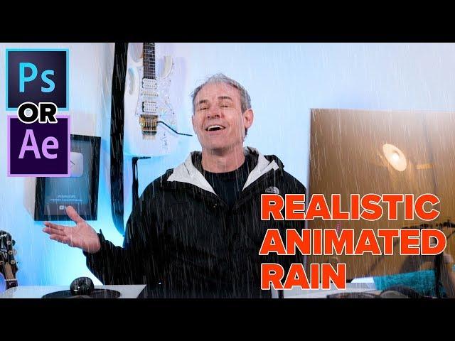 How to Make ANIMATED RAIN in Photoshop | Also in AFTER EFFECTS