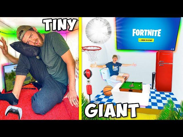 Tiny vs GIANT Overnight Gaming Forts!