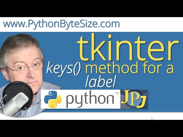 The Python tkinter keys() method for a label