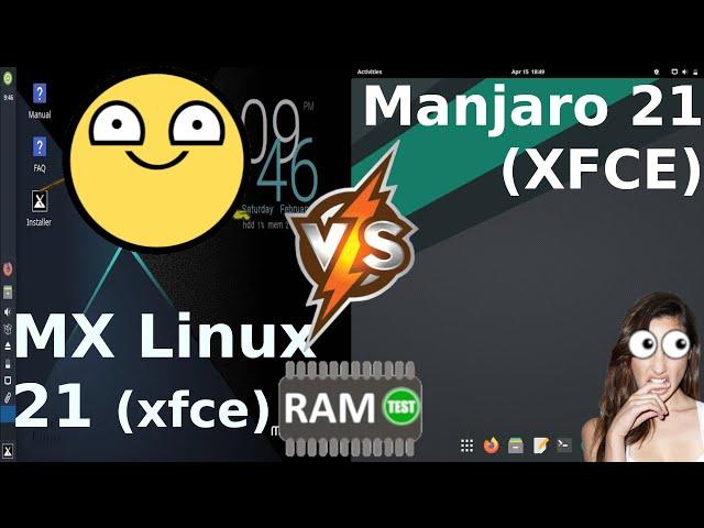 MX Linux 21 (XFCE) vs Manjaro 21 (XFCE): On RAM Usage