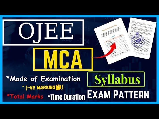 OJEE MCA Syllabus 2024 Details Analysis | All About OJEE MCA 2024 | OJEE MCA Preparation |