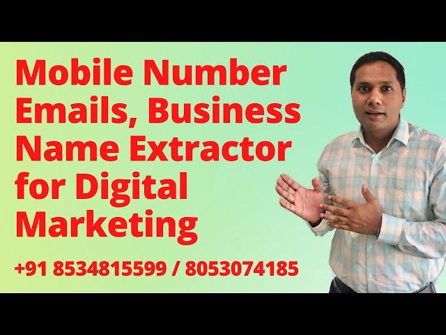 Mobile Number Email Data Extractor Software for Digital Marketing