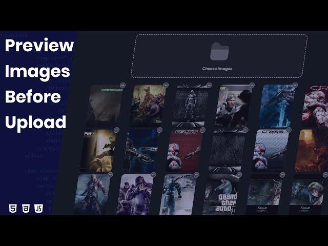 How to preview images before upload | HTML, CSS & JavaScript