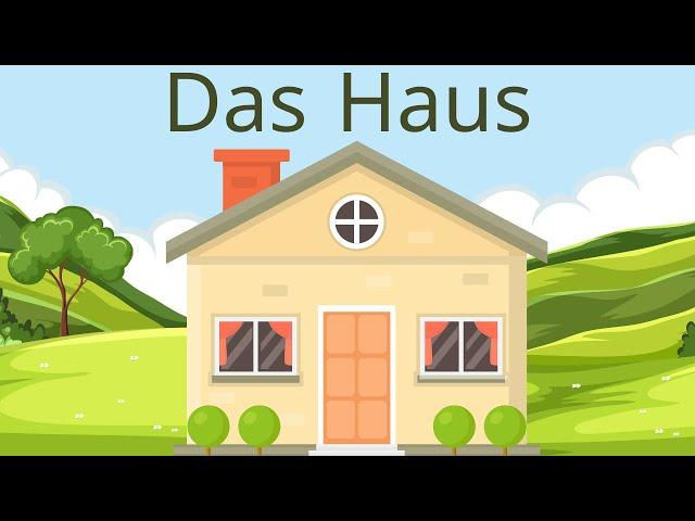 Das Haus auf deutsch (Wortschatz) /Die Wohnung /The House in German/ المنزل باللغة الالمانية