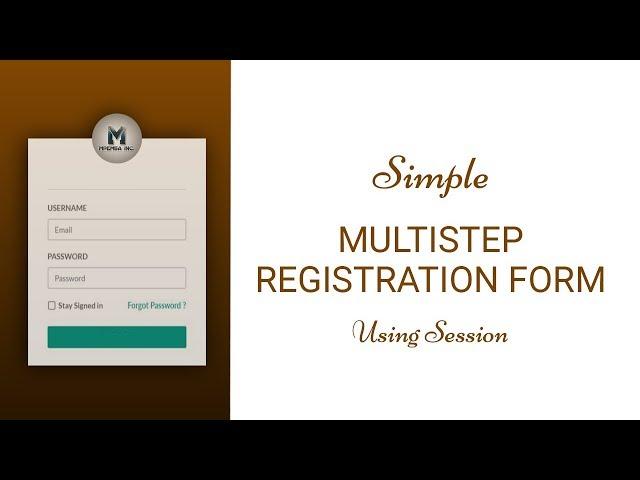 Simple multi-step registration form using SESSION