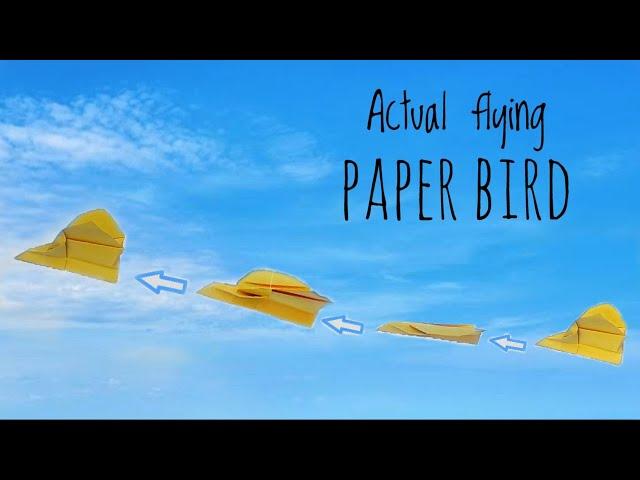 How to make Origami Bird that can flap its Wings | Origami paper Bird