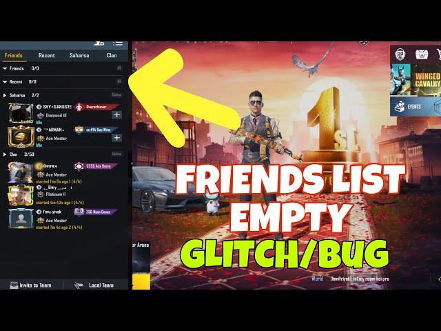 Friends List Empty || New Bug In BGMI || BGMI KE NASHE @BattlegroundsMobile_IN