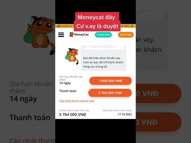 App vay tiền duyệt nhanh| Nợ xấu | Monneycat| app vay tiền