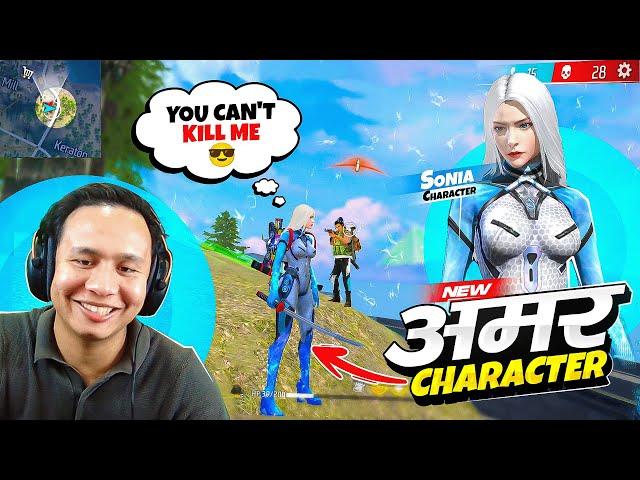 Free Fire Bots Love Me  New Sonia Character First Gameplay & Ability Test  Tonde Gamer