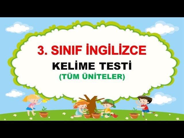 3.Sınıf İngilizce | Tüm Üniteler Kelime Testi