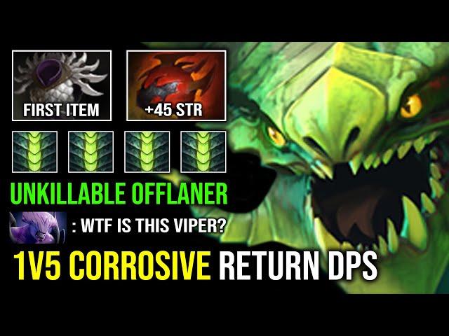 WTF 1v5 Return DPS Corrosive Skin Blade Mail Unkillable Solo Mid Viper Max Range Poison Dota 2