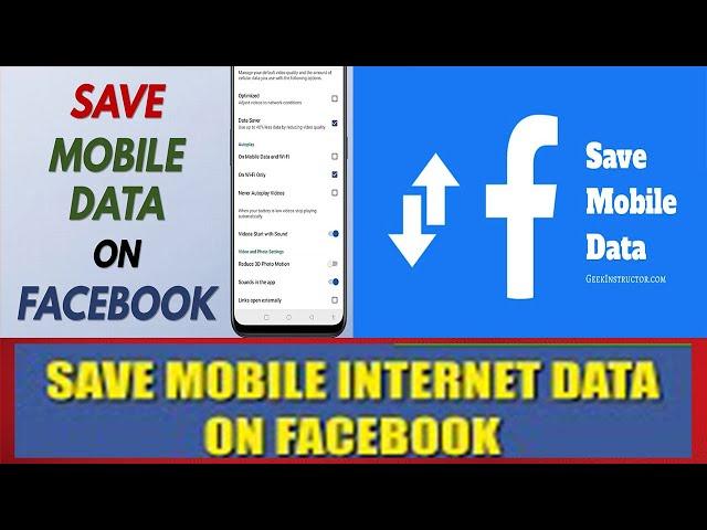 How to save internet data while using Facebook | How To Save Mobile Data