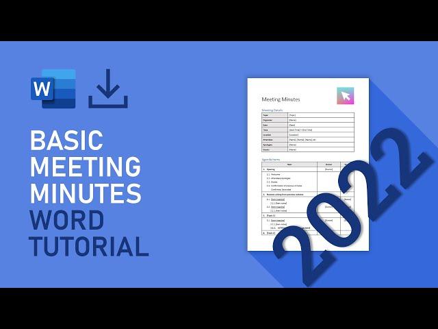 Meeting Minutes Template 2022 docx [FREE DOWNLOAD]