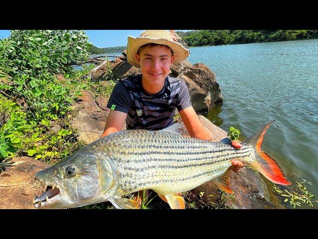 Huge Tigerfish and Catfish on Light Tackle! (African Lake Monsters)